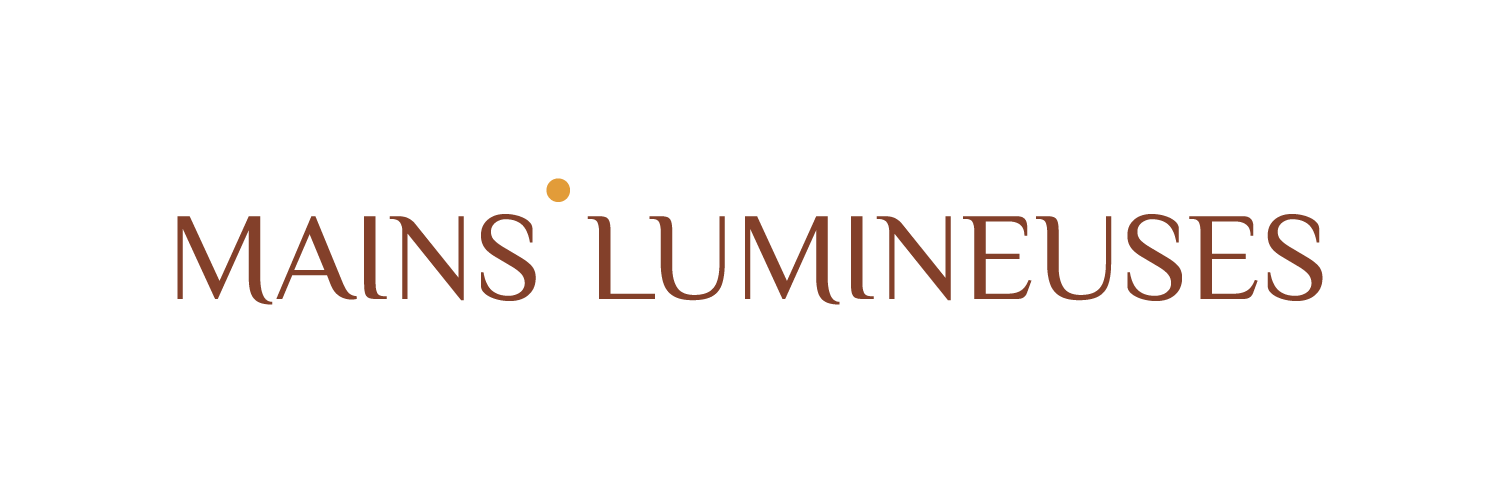 Logo horizontal de Mains Lumineuses plus petit en couleur terracotta