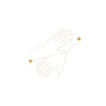 Logo symbole de Mains Lumineuses en couleur soie